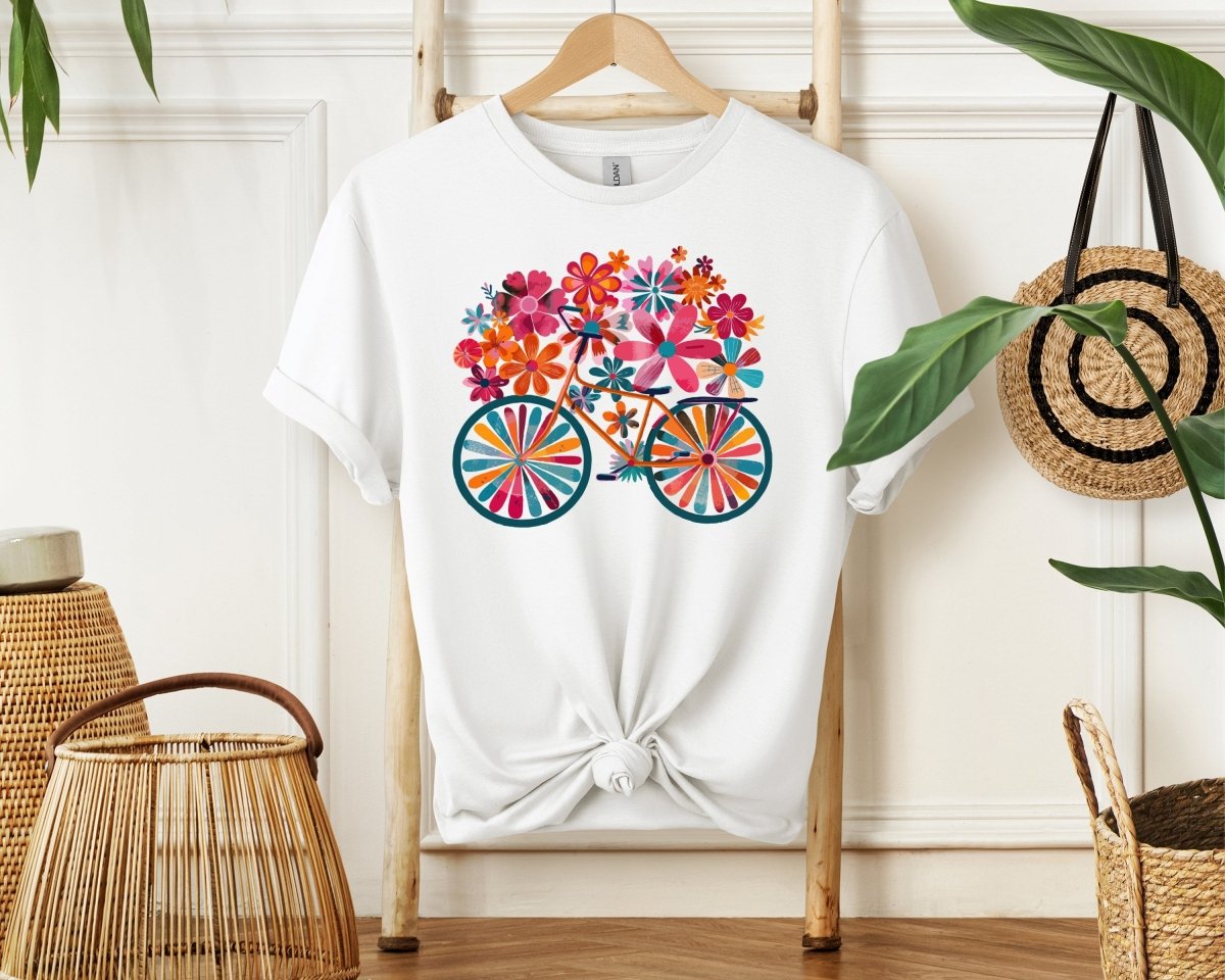 Bicycle Blooms - Unisex Softstyle T - Shirt - Joyed Dot Store