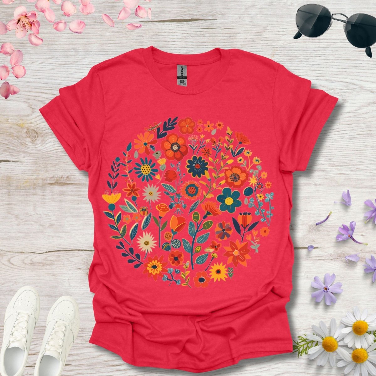 Bloom Circle - Unisex Softstyle T - Shirt - Joyed Dot Store