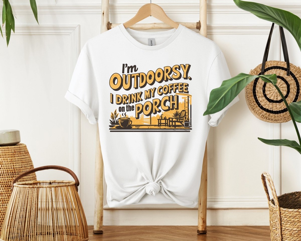 Coffee on the porch - Unisex Softstyle T - Shirt - Joyed Dot Store