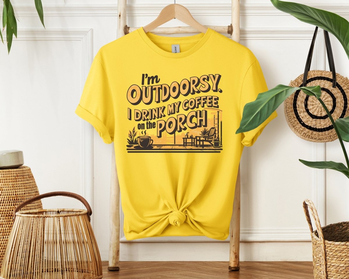 Coffee on the porch - Unisex Softstyle T - Shirt - Joyed Dot Store