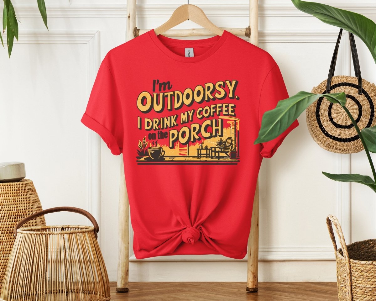 Coffee on the porch - Unisex Softstyle T - Shirt - Joyed Dot Store