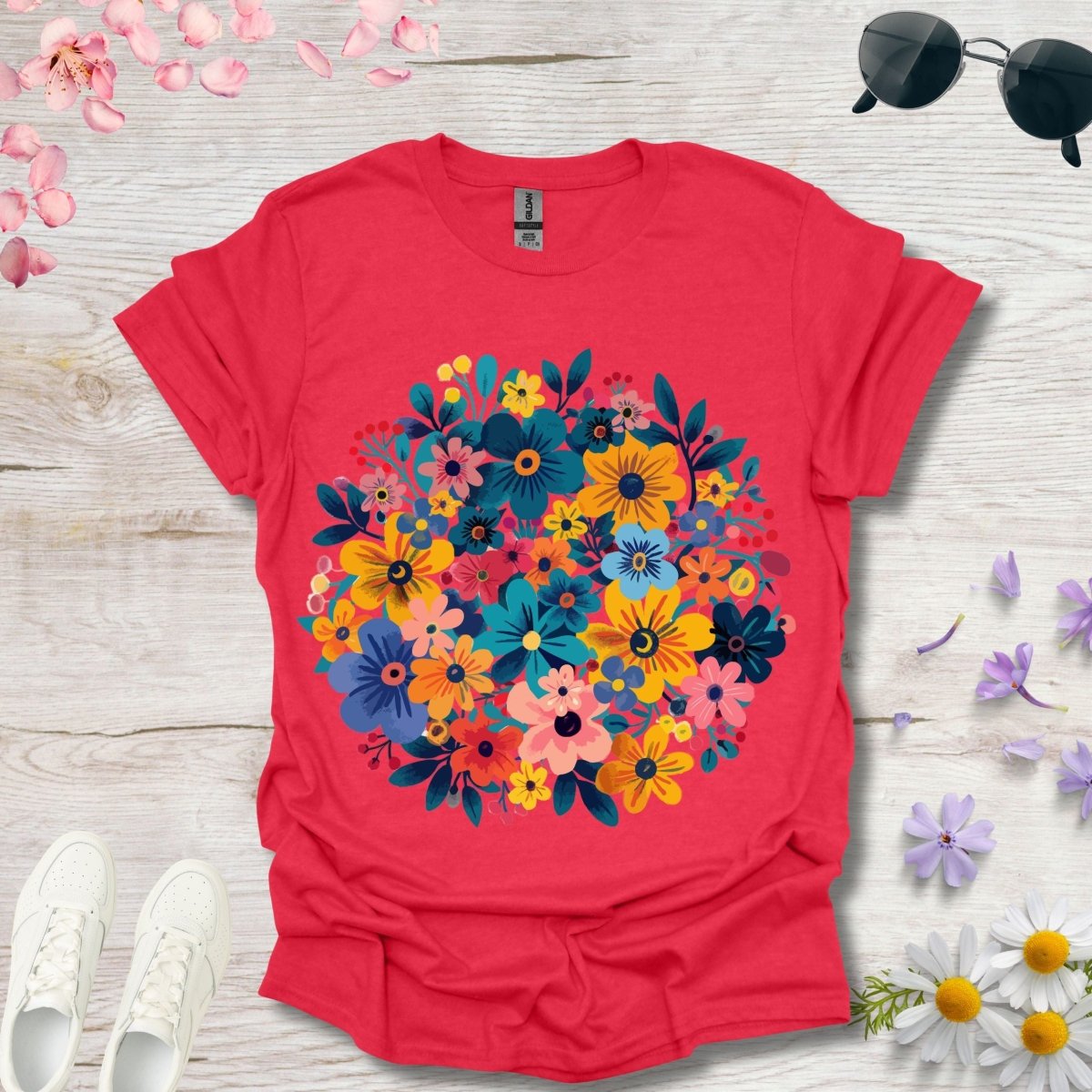 Floral Fusion - Unisex Softstyle T - Shirt - Joyed Dot Store