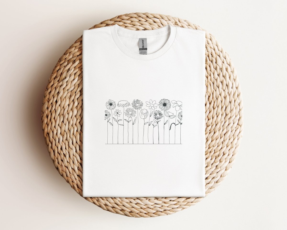Floral Lines - Unisex Softstyle T - Shirt - Joyed Dot Store