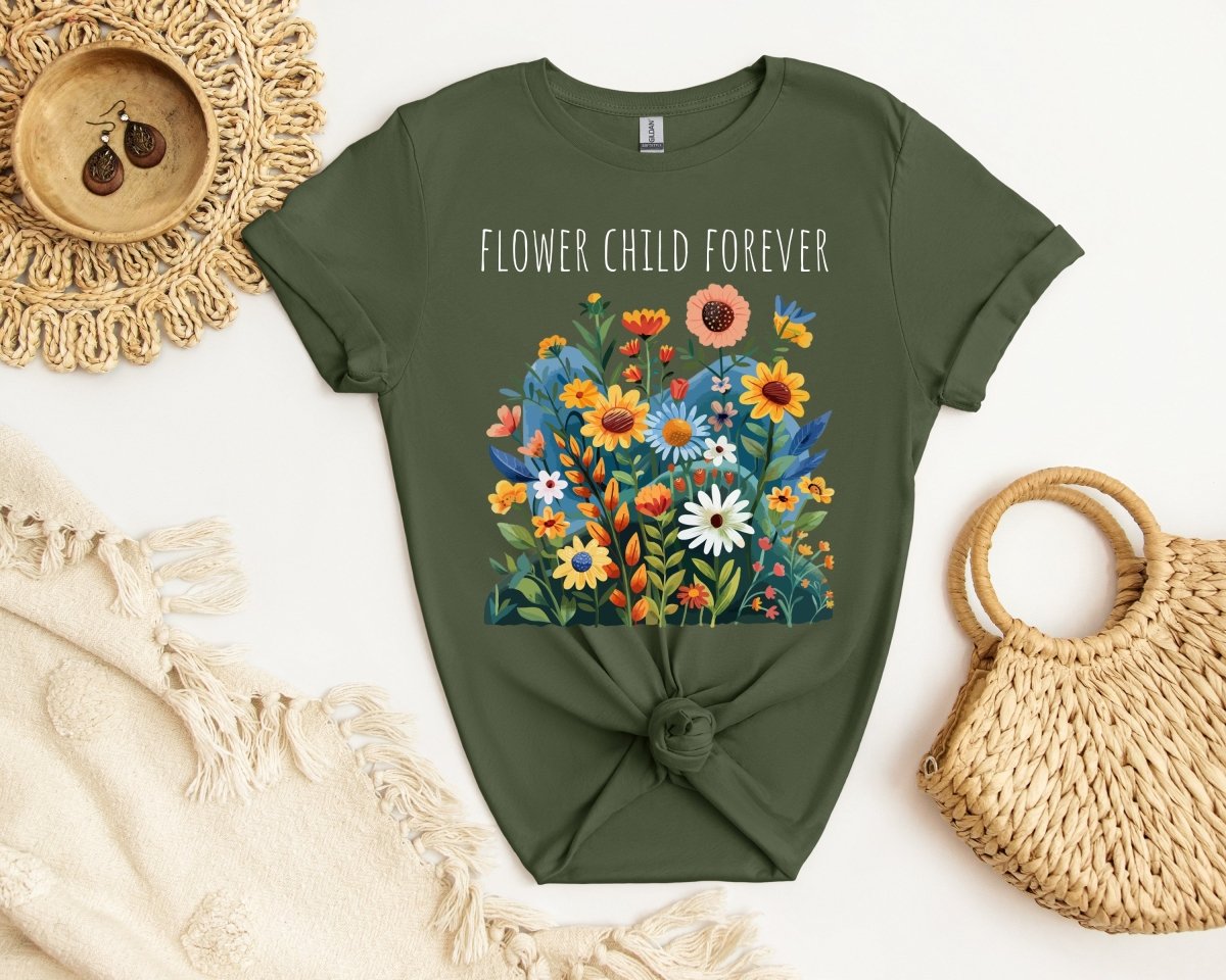 Flower Child Forever - Unisex Softstyle T - Shirt - Joyed Dot Store