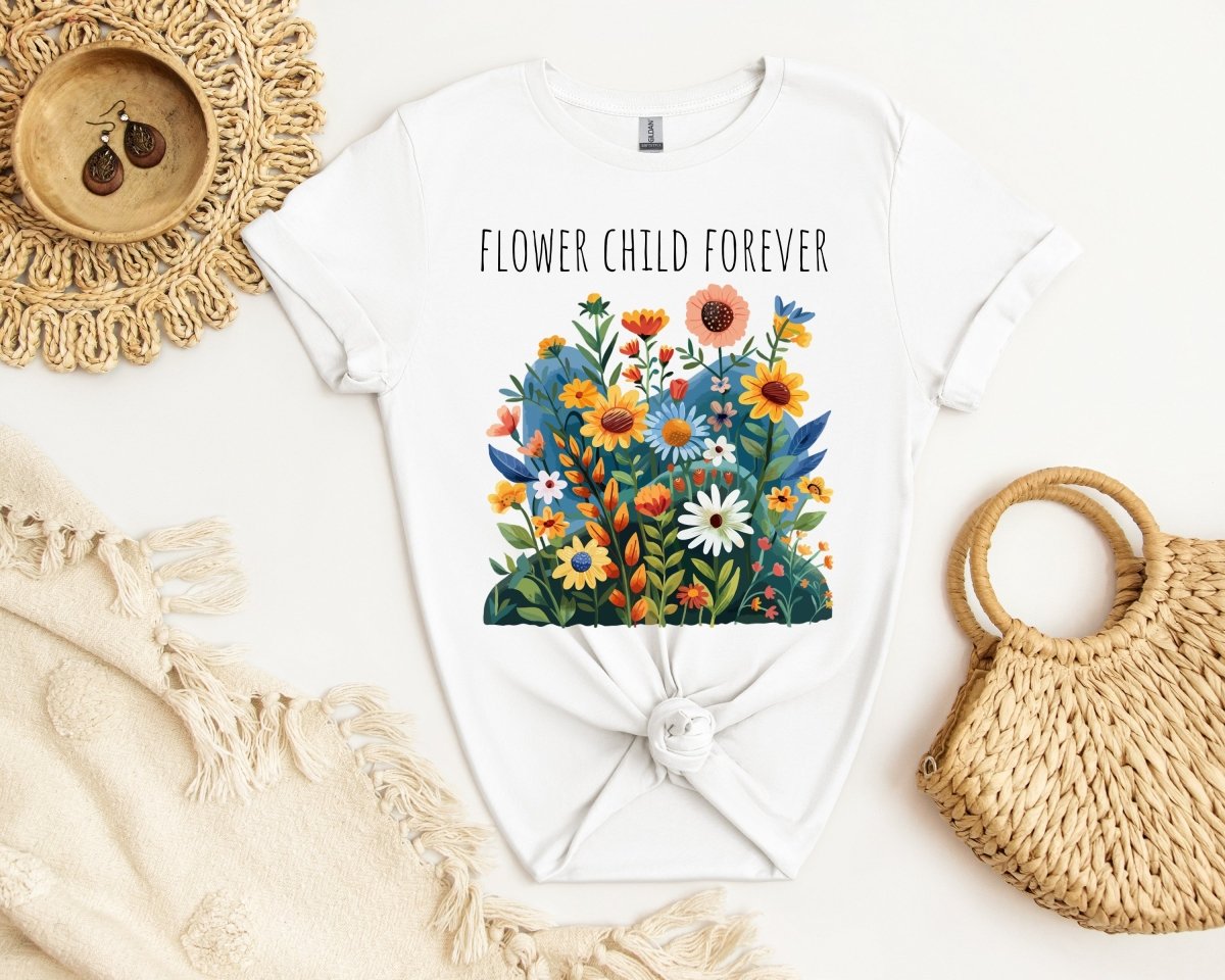 Flower Child Forever - Unisex Softstyle T - Shirt - Joyed Dot Store