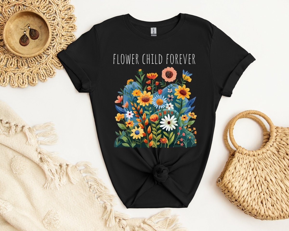 Flower Child Forever - Unisex Softstyle T - Shirt - Joyed Dot Store