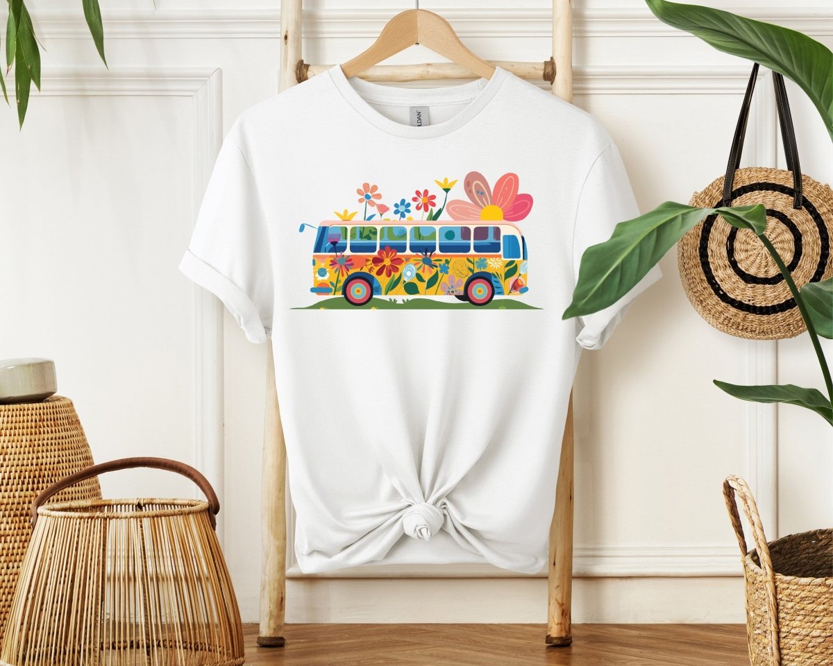 Flower Power Bus - Unisex Softstyle T - Shirt - Joyed Dot Store