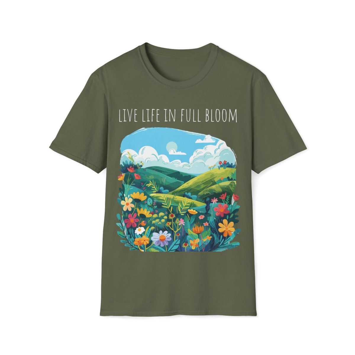 Live Life in Full Bloom - Unisex Softstyle T - Shirt - Joyed Dot Store