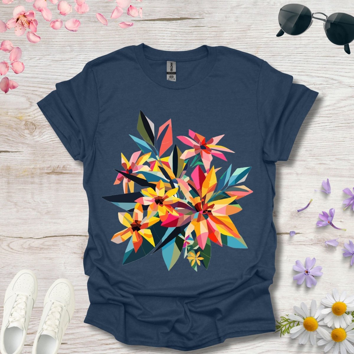 Polygon Petals - Unisex Softstyle T - Shirt - Joyed Dot Store