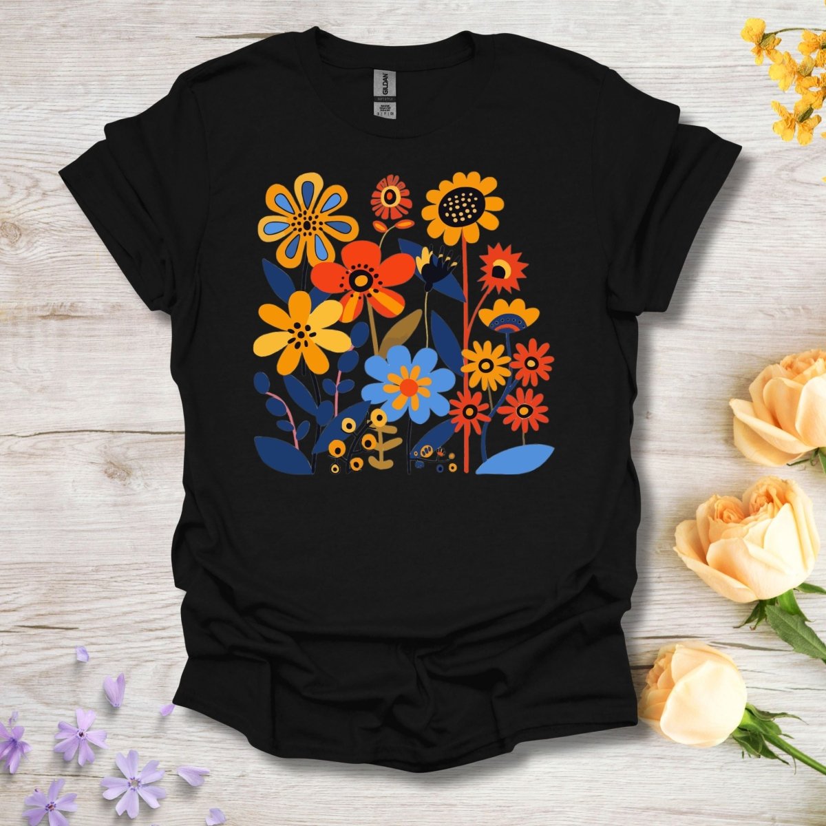 Retro Blooms - Unisex Softstyle T - Shirt - Joyed Dot Store