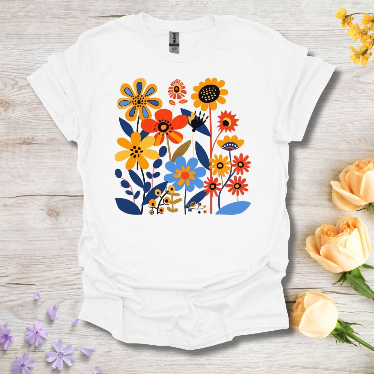Retro Blooms - Unisex Softstyle T - Shirt - Joyed Dot Store