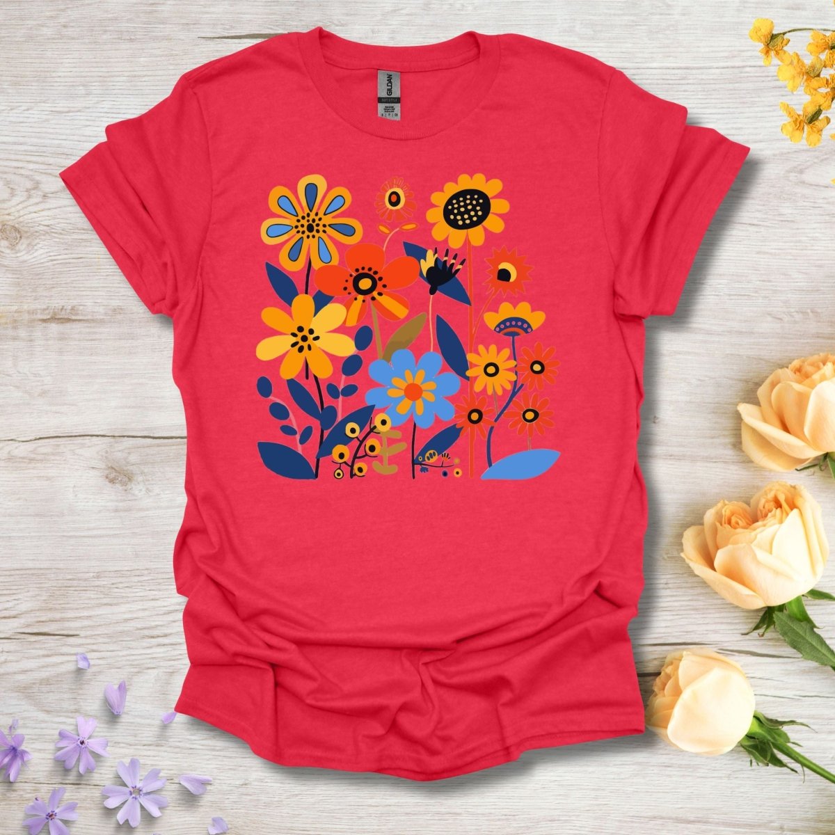 Retro Blooms - Unisex Softstyle T - Shirt - Joyed Dot Store