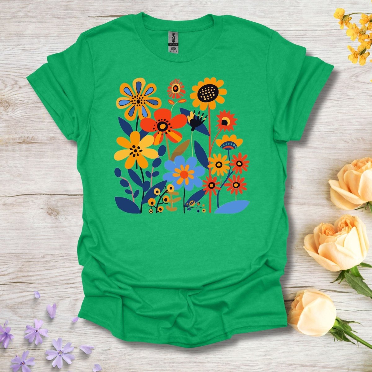 Retro Blooms - Unisex Softstyle T - Shirt - Joyed Dot Store