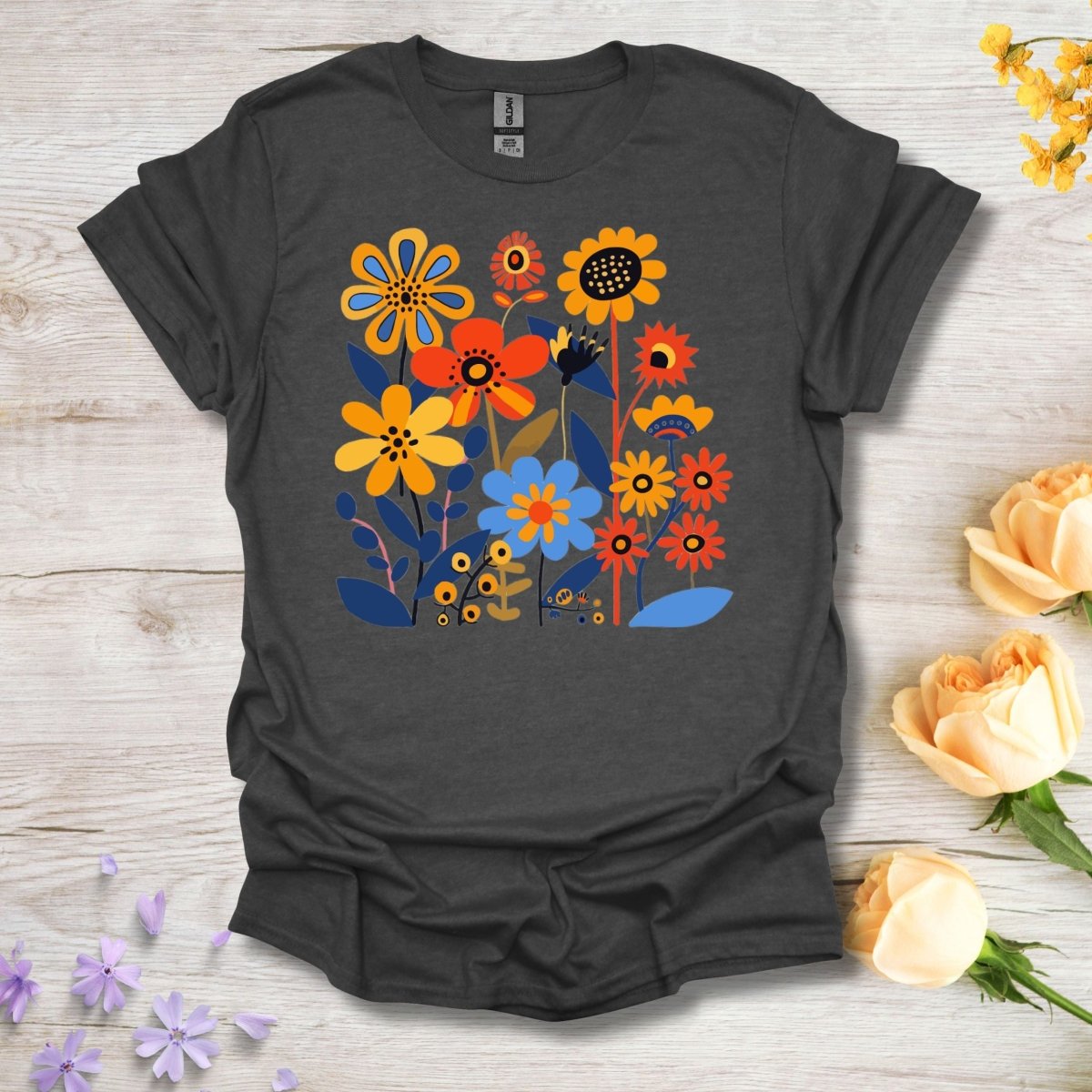 Retro Blooms - Unisex Softstyle T - Shirt - Joyed Dot Store