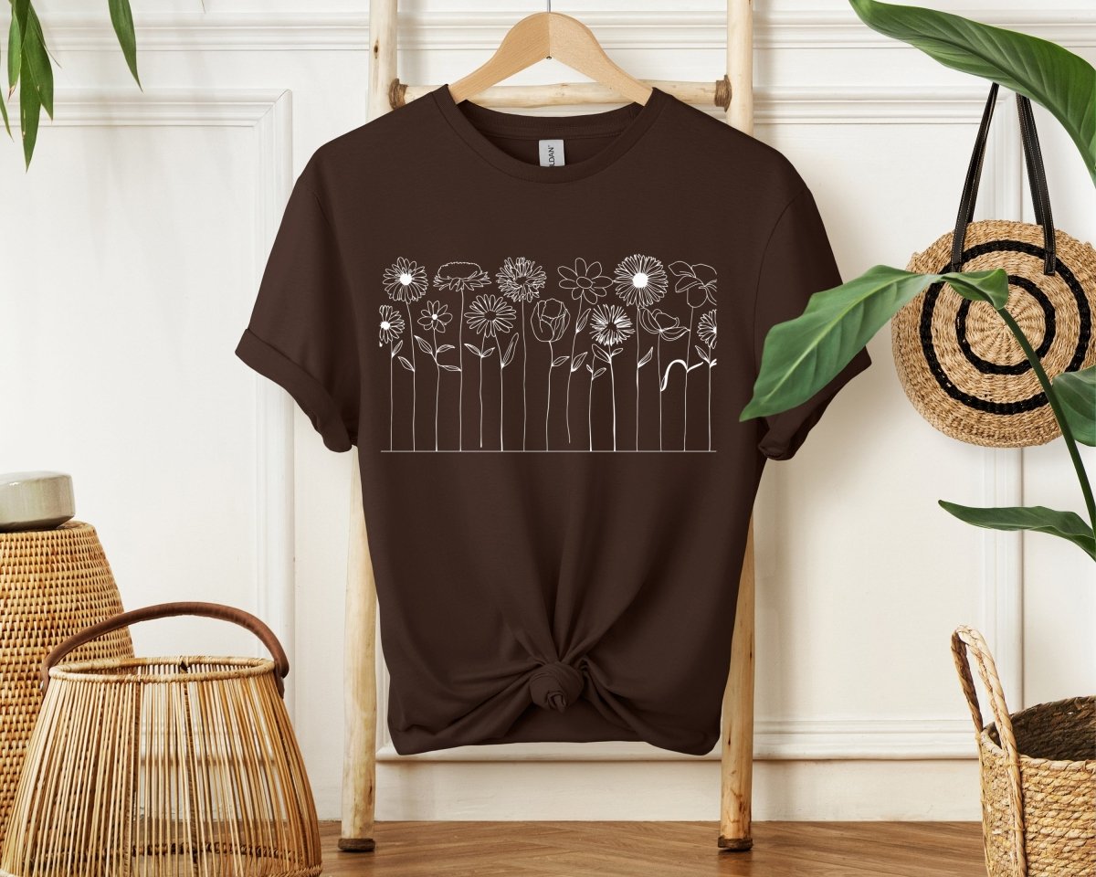 Big Floral Lines - Unisex Softstyle T - Shirt - Joyed Dot Store