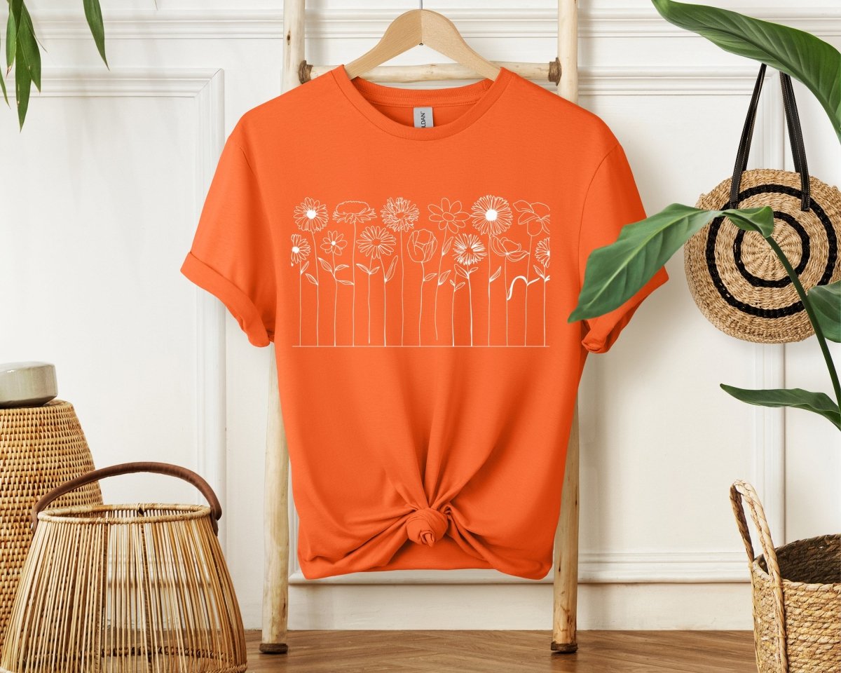 Big Floral Lines - Unisex Softstyle T - Shirt - Joyed Dot Store