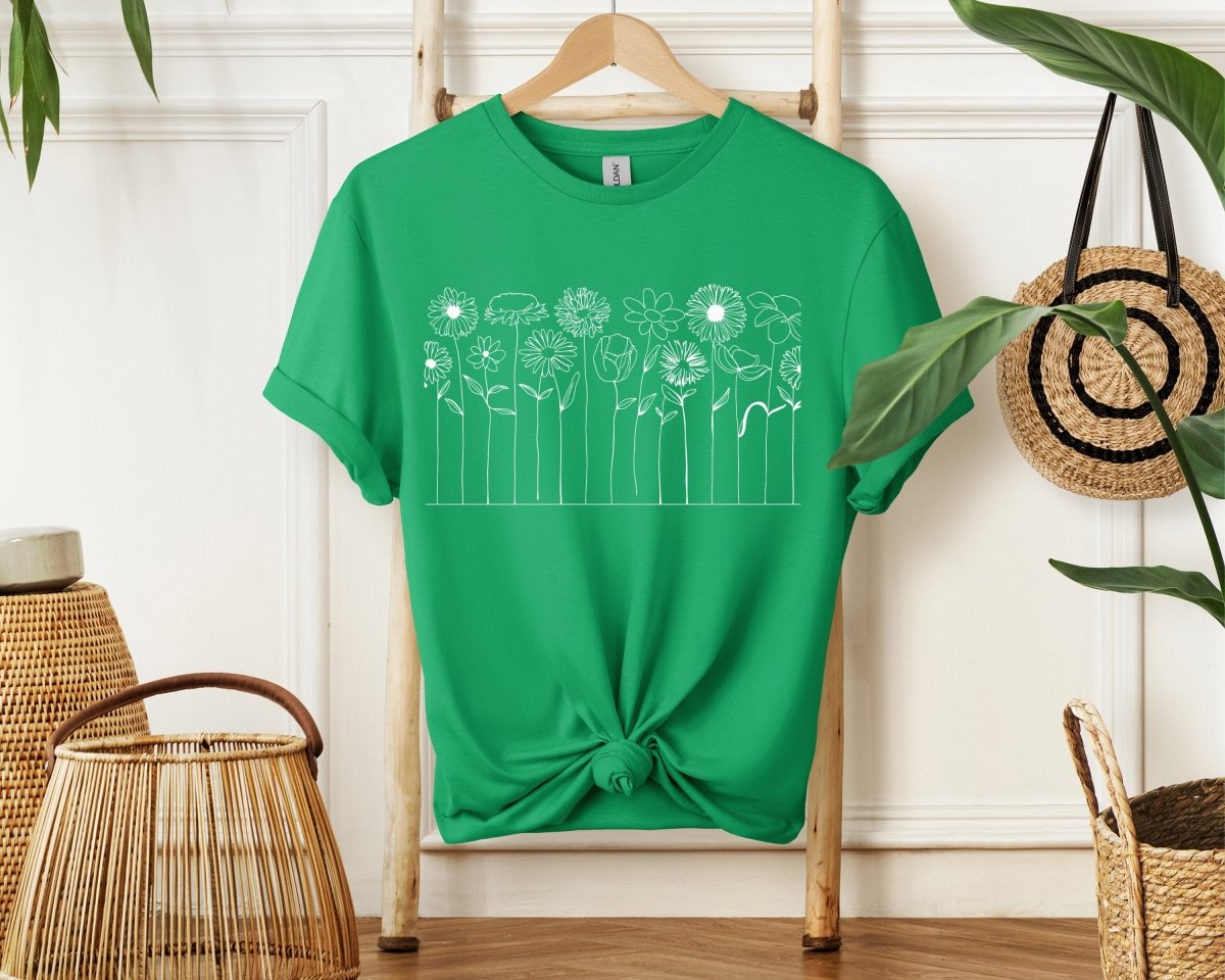 Big Floral Lines - Unisex Softstyle T - Shirt - Joyed Dot Store