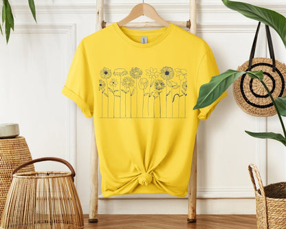 Big Floral Lines - Unisex Softstyle T - Shirt - Joyed Dot Store