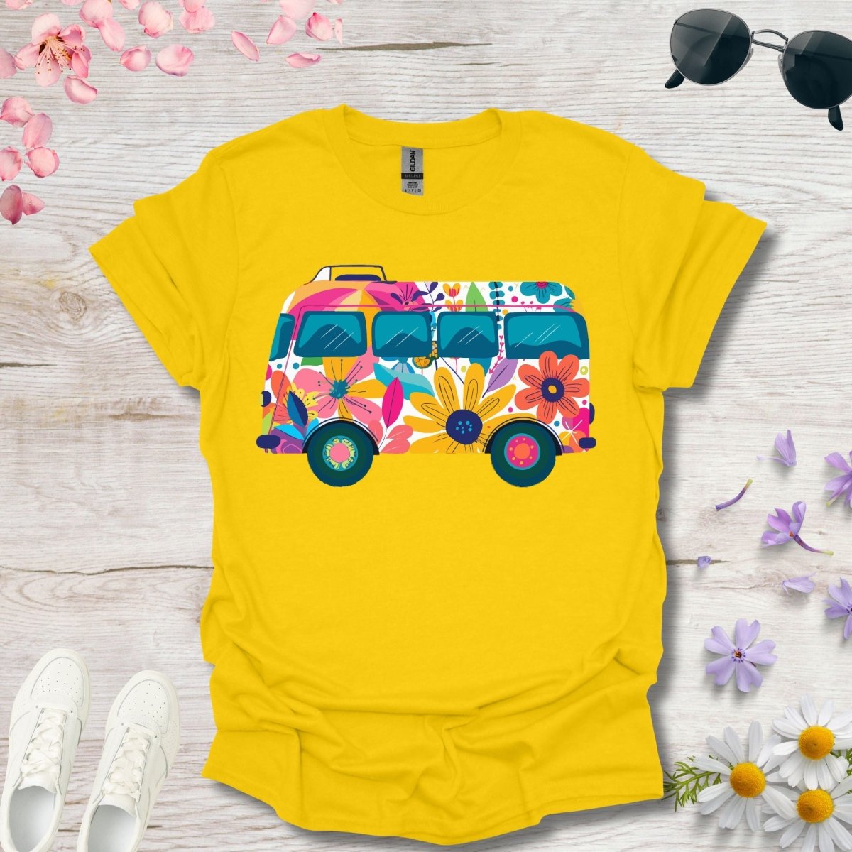 Blooming Bus Adventure - Unisex Softstyle T - Shirt - Joyed Dot Store