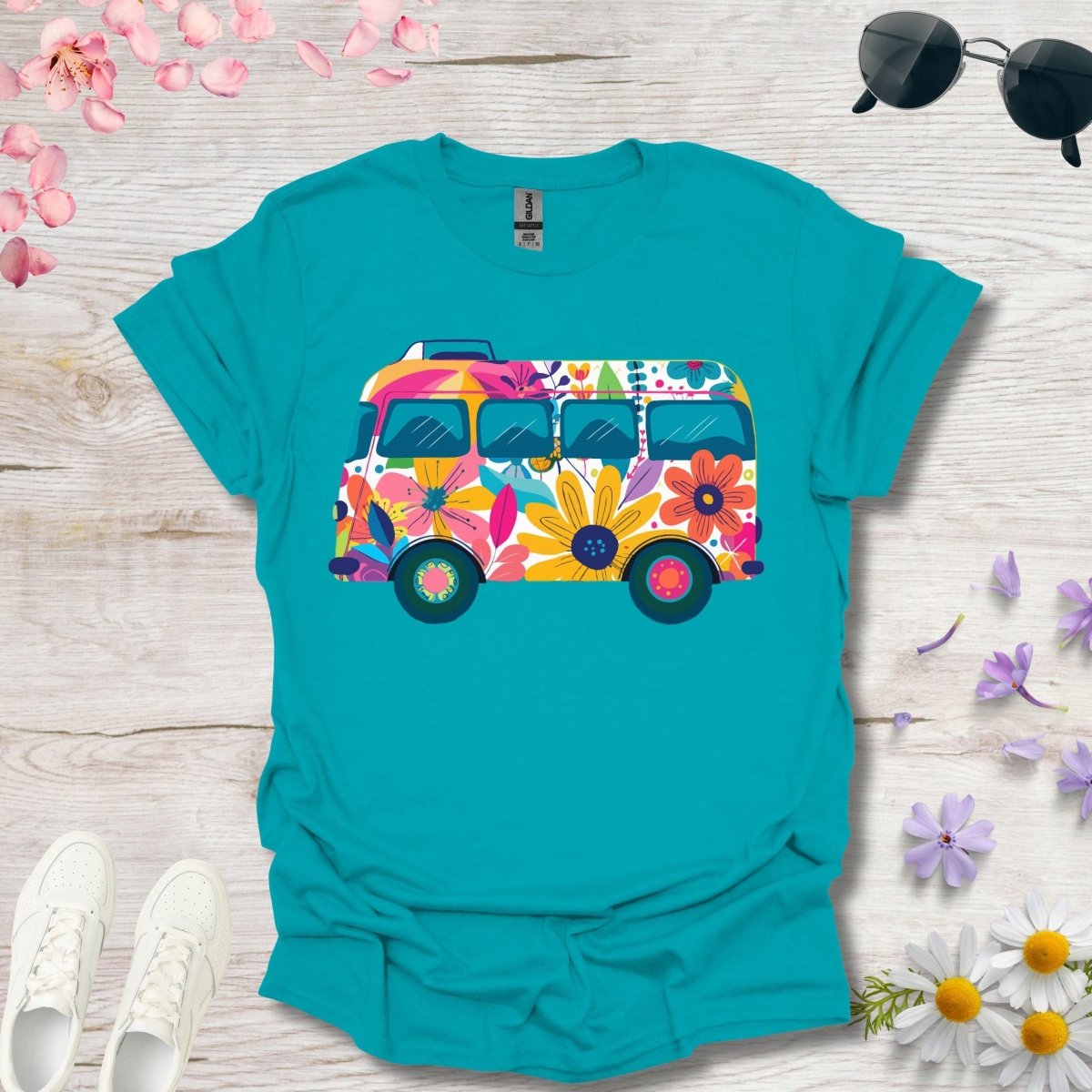 Blooming Bus Adventure - Unisex Softstyle T - Shirt - Joyed Dot Store