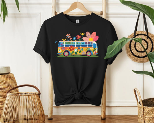 Flower Power Bus - Unisex Softstyle T - Shirt - Joyed Dot Store