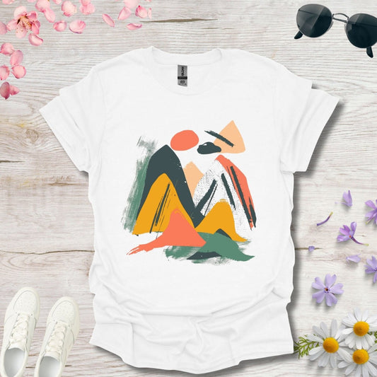 Mountain Brushstrokes - Unisex Softstyle T - Shirt - Joyed Dot Store