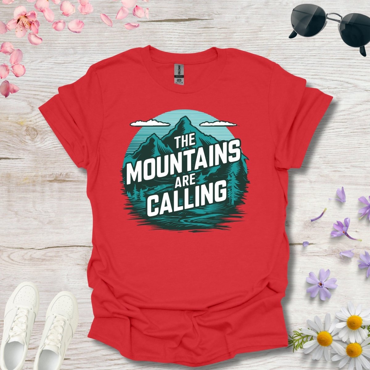 The Mountains are Calling (Green) - Unisex Softstyle T - Shirt - Joyed Dot Store