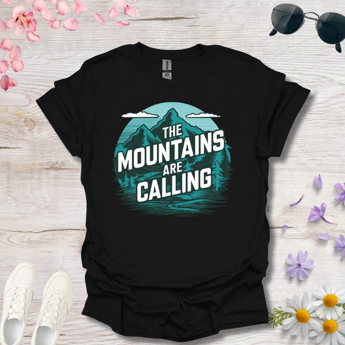 The Mountains are Calling (Green) - Unisex Softstyle T - Shirt - Joyed Dot Store